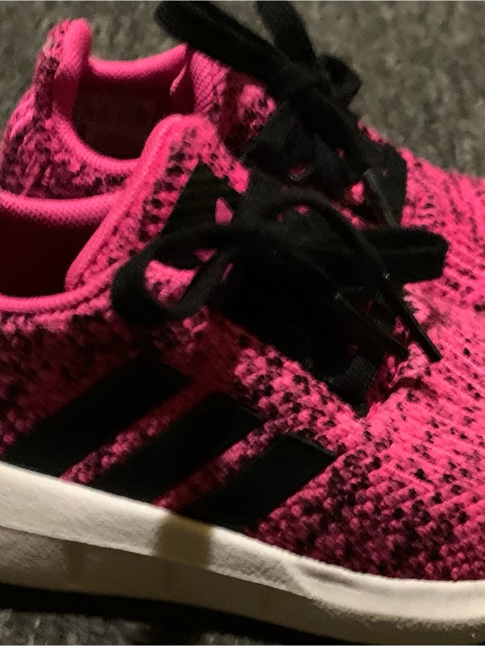Girls Toddler Adidas Pink & Black Swift Run Sneaker Pink Black Sz.7K Please Read - Picture 4 of 6